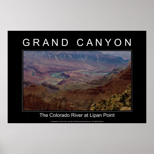 Grand Canyon River 4853 Black Poster (Vorne)