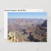 Grand Canyon, South Rim Arizona Post Card Postkarte (Vorne/Hinten)