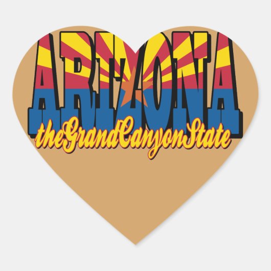 Grand Canyon Staat Herz-Aufkleber (Vorderseite)
