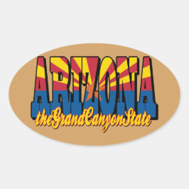 Grand Canyon Staat Ovaler Aufkleber