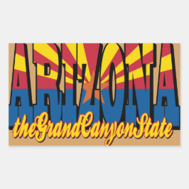 Grand Canyon Staat Rechteckiger Aufkleber
