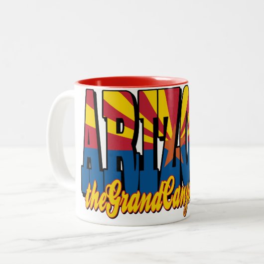 Grand Canyon Staat Zweifarbige Tasse (Vorderseite Links)