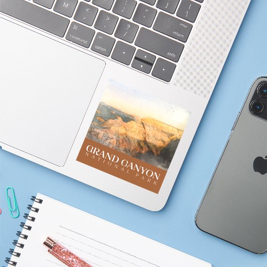Grand Canyon Sticker, Nationalpark Decal Aufkleber (Laptop mit iPhone)
