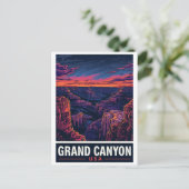 Grand Canyon Sunset Night Sky Postkarte (Stehend Vorderseite)