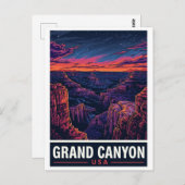 Grand Canyon Sunset Night Sky Postkarte (Vorne/Hinten)