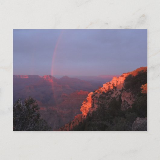 Grand Canyon Sunset Rainbow Postkarte (Vorderseite)