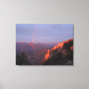 Grand Canyon Sunset Rainbow Wrapped Canvas Leinwanddruck