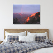 Grand Canyon Sunset Rainbow Wrapped Canvas Leinwanddruck (Insitu (Schlafzimmer))