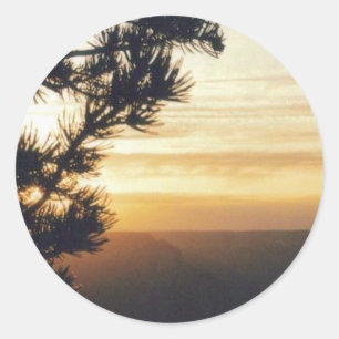 Grand Canyon Sunset Runder Aufkleber