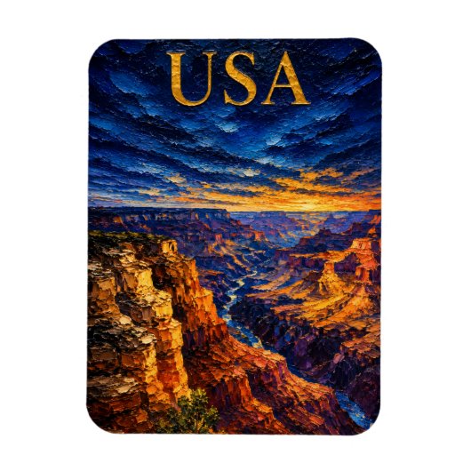 Grand Canyon Sunset Souvenier Magnet (Vertikal)