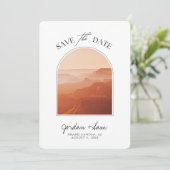 Grand Canyon Sunset Wedding Save the Date Einladung (Stehend Vorderseite)