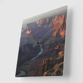 Grand Canyon und Colorado River in Arizona Quadratische Wanduhr (Winkel)