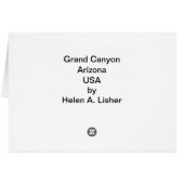 Grand Canyon USA Card (Rückseite Horizontal)