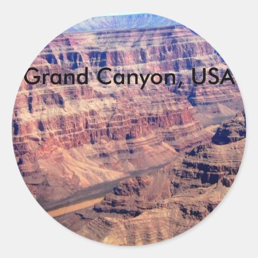 Grand Canyon, USA Runder Aufkleber (Vorderseite)