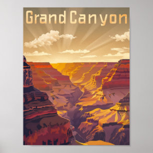Grand Canyon USA Vintag Famous Travel Place Poster