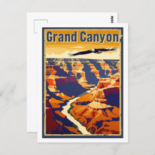 Grand Canyon USA Vintag Famous Travel Place Postkarte