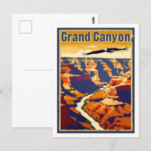 Grand Canyon USA Vintage berühmter Reiseort  Postkarte