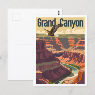 Grand Canyon USA Vintage berühmter Reiseort Postkarte