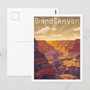 Grand Canyon USA Vintage berühmter Reiseort Postkarte