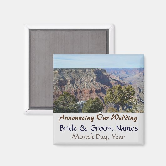 Grand Canyon View Wedding Save the Date Magnet (Vorderseite/Rückseite)