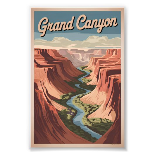 Grand Canyon Vintag Fotodruck (Vorne)