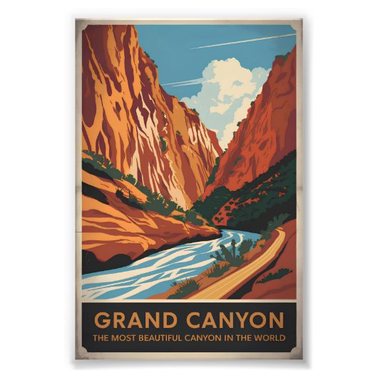 Grand Canyon Vintag Fotodruck (Vorne)