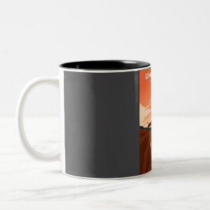 Grand Canyon Vintag Minimal Retro Nationalpark T Zweifarbige Tasse