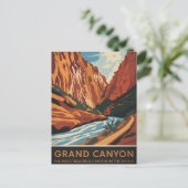 Grand Canyon Vintag Postkarte (Stehend Vorderseite)