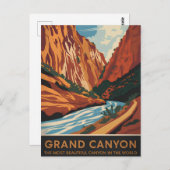 Grand Canyon Vintag Postkarte (Vorne/Hinten)