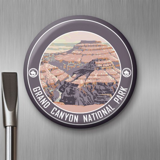 Grand Canyon Vintage Poster Design Magnet