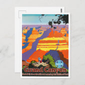 Grand Canyon Vintage Reise Postkarte (Vorne/Hinten)