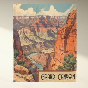 Grand Canyon Vintage Südwest-Landschaft Fleecedecke