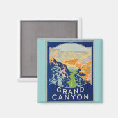 Grand Canyon - Vintage Travel Magnet (Vorderseite/Rückseite)