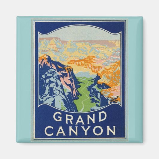 Grand Canyon - Vintage Travel Magnet (Vorne)