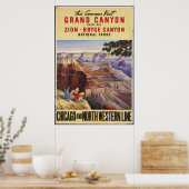 Grand Canyon Vintage Travel Poster und Retro Print (Küche)