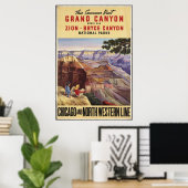 Grand Canyon Vintage Travel Poster und Retro Print (Heimbüro)