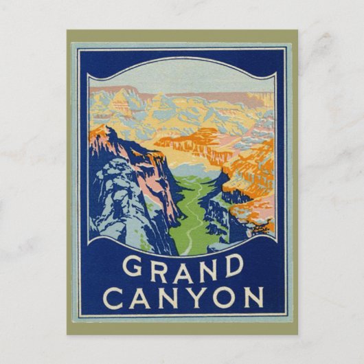 Grand Canyon - Vintage Travel Postkarte (Vorderseite)