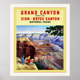 Grand Canyon ~ Vintages Reise-Plakat Poster