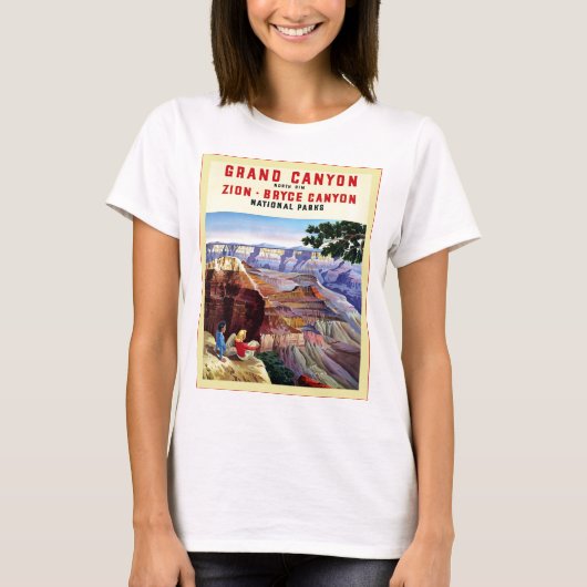 Grand Canyon ~ Vintages Reise-Plakat T-Shirt (Vorderseite)