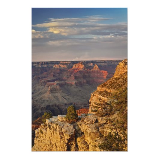 Grand Canyon vom südlichen Rand bei Sonnenuntergan Fotodruck (Vorne)