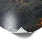 Grand Canyon vom südlichen Rand bei Sonnenuntergan Fotodruck (Ecke)