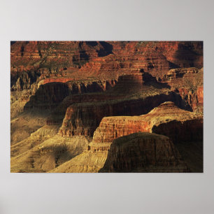 Grand Canyon vom südlichen Rand bei Sonnenuntergan Poster