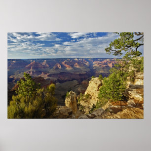 Grand Canyon vom südlichen Rand bei Sonnenuntergan Poster