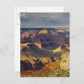 Grand Canyon vom südlichen Rand bei Sonnenuntergan Postkarte (Vorne/Hinten)