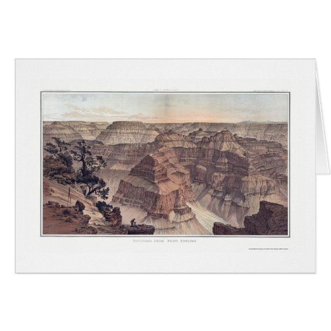 Grand Canyon von Pint. Erhaben durch Dutton 1882A (Vorderseite (Horizontal))
