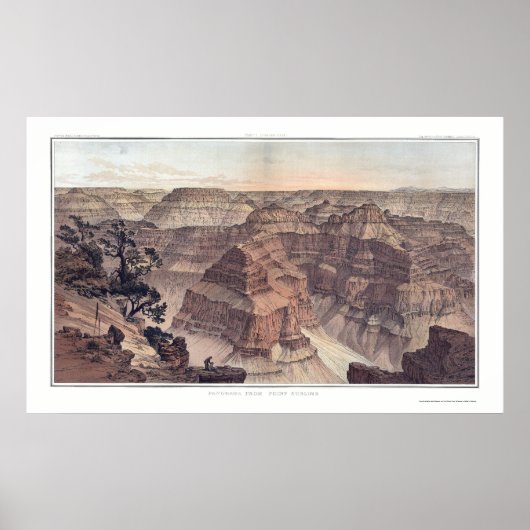 Grand Canyon von Pt. Sublime von Dutton 1882A Poster (Vorne)