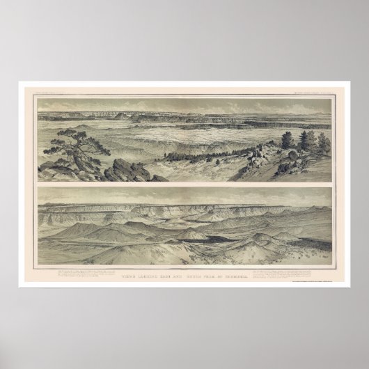Grand Canyon von Trumbull Print 1882 Poster (Vorne)
