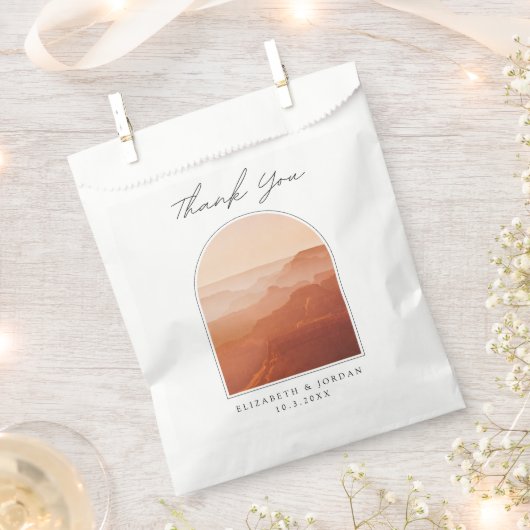 Grand Canyon Wedding Vielen Dank Foto Fevor Bag Geschenktütchen (Ausgeschnitten)