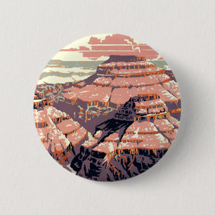 Grand Canyon Western Graphic Art American Button