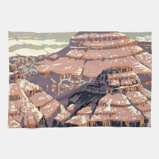 Grand Canyon Western Graphic Art American Geschirrtuch (Horizontal)